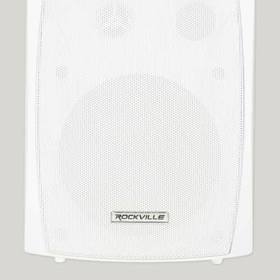 2) Rockville WET-6W 70V 6.5" IPX55 White Commercial Indoor/Outdoor Wall Speakers image 3