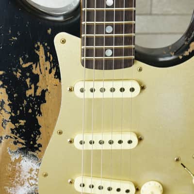 Fender Custom Shop 2025 LTD Roasted Bighead 1966 Stratocaster Super Heavy Relic - Aged Black image 4