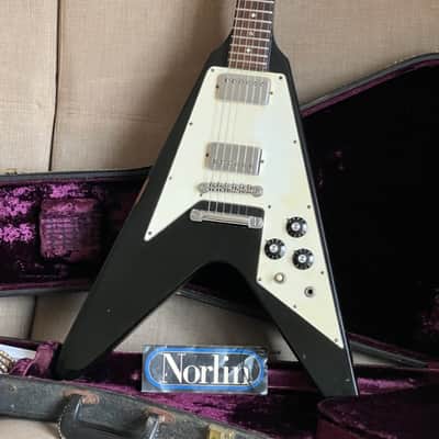 Gibson Flying V 1975 – Ebony – 100% Original – No Breaks – OHSC & Case Key image 9