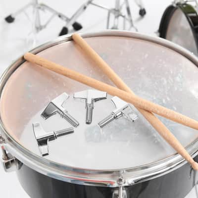 Drum Rack Accessories 4Pcs Metal Cymbal Stand Wing Screws and Knobs Adjustable Drum Hardware for Repair and Assembly Silver 1.61X1.57 Inch image 8