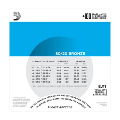 DAddario EJ11 80/20 Bronze image 2