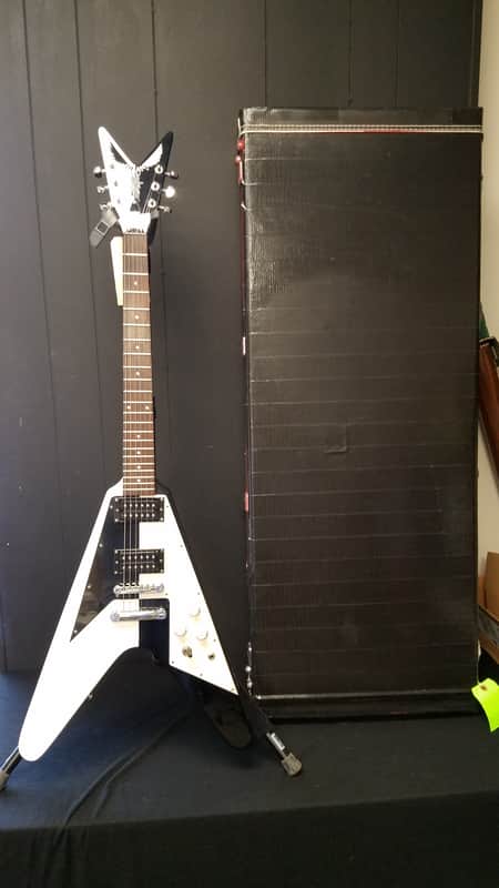 Dean Retro V Michael Schenker Signature Black/White image 1