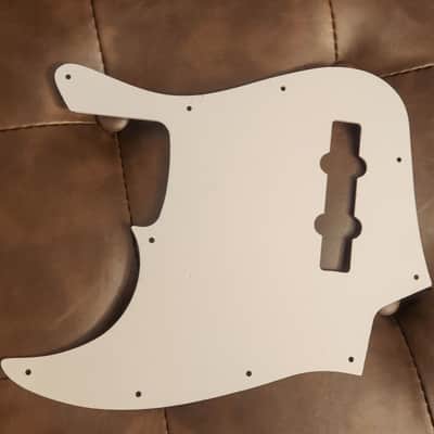 Classic Fender Jazz Bass 3-ply 10 hole White Pickguard image 3