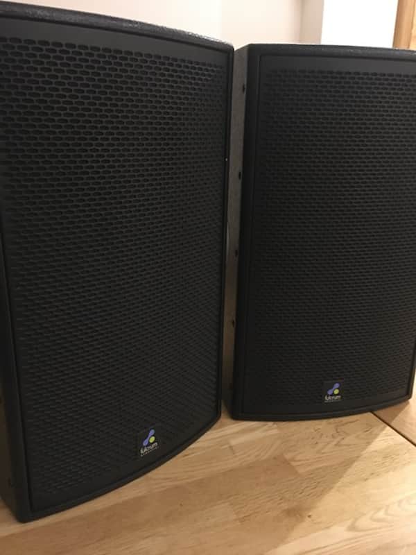 Fulcrum-Acoustic FA28ac Power PA Speakers, 2017 with Fulcrum padded covers image 1
