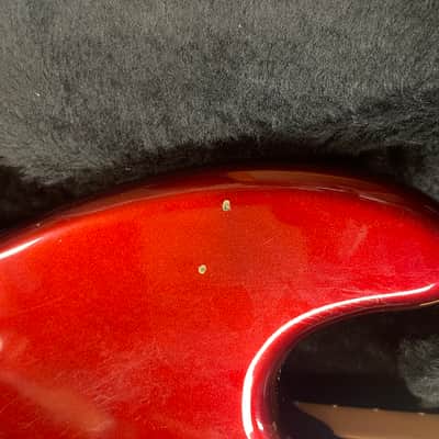 Fender American Standard Jazz Bass with Maple Fretboard in Fender hard case -2009 - Candy Cola image 12