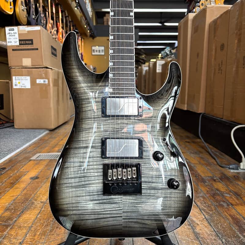 ESP LTD Korea MH-1000ET EverTune Electric Guitar 2023 Charcoal Burst w/Padded Gig Bag image 1