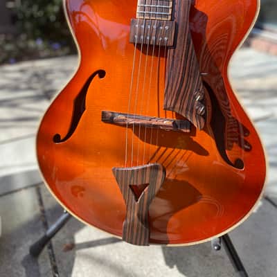 Comins Custom  17” Archtop - 2017 Violin Burst with custom Calton case image 3