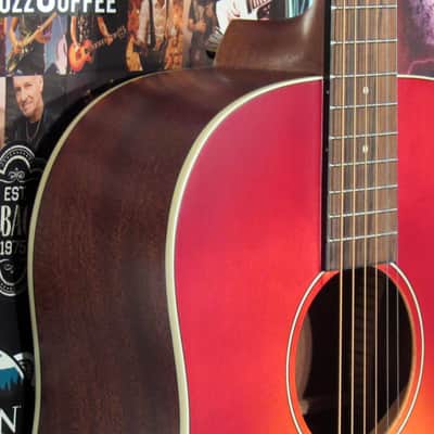 Greco GAJ-30 CSB Acoustic Electric Guitar - Cherry Sunburst w/Gig Bag image 5