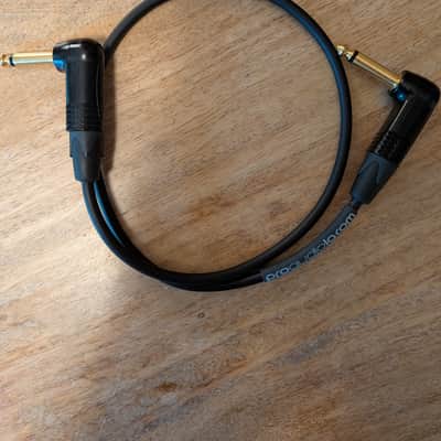 Mogami 2319 90° TS-M to 90° TS-M Cable with Neturik Gold Connectors (2 Feet) image 1