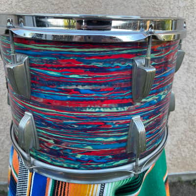 Ludwig No. 944 Classic 9x13" Rack Tom with Keystone Badge 1968 - Psychedelic Red image 6