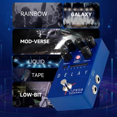 FLAMMA FS03 Electric Guitar Delay Effects Pedal with Looper Stereo Digital Sound 6 Delay Effects Storable Preset Tap Tempo Trail On True Bypass for Pedal Boards image 3