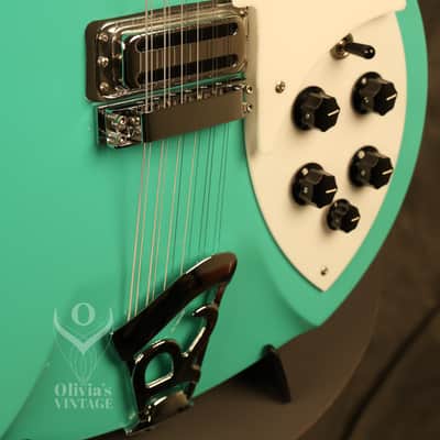 2013 Rickenbacker 330/12S 12-string Sea Green w/Rose Morris sound hole image 6