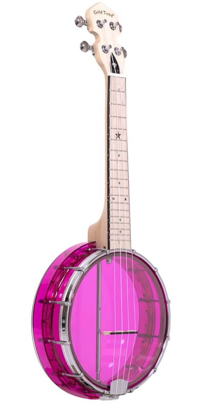 Gold Tone Little Gem (Amethyst): See-Through Banjo-Ukulele with Bag image 1