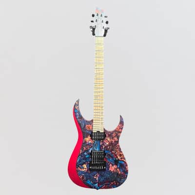 Schecter USA Custom Shop Sunset Extreme 6 Stabilized Top Electric Guitar - Blue/Red image 10