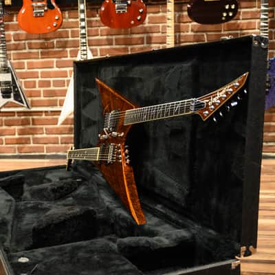 Jackson USA Custom Shop Back to Back Double Neck Rhoads One Off Master Built by Pablo Santana  Rootbeer Swirl 2005 w/OHSC image 7