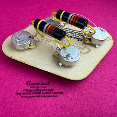 General Vintage Tone Prewired Harness electronics for Les Paul ®️ 1956 - 1959 CTS Burst taper pots 550k image 5