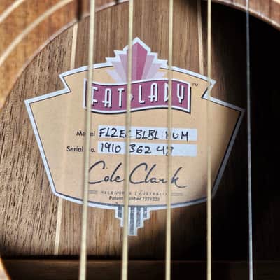 Cole Clark Fat Lady FL2EC-RH-BLBL-Hum Blackwood Acoustic Electric Guitar Right-Handed w/ OHSC image 4