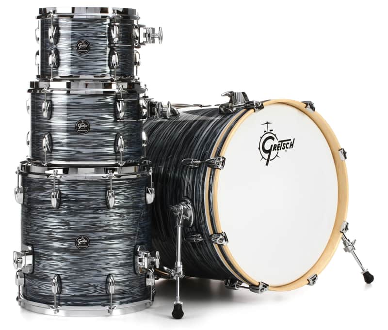 Gretsch Renown Silver Oyster Pearl Nitron Drum Set - 20,10,12,14 - RN2-E604-SOP image 1