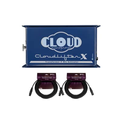 Cloud Microphones Cloudlifter CL-X Transformer Mic Activator Ultra-Clean Microphone Preamp Gain Bundle with XLR Cables (3 Items) image 1