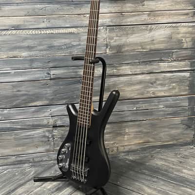 Warwick Left Handed RockBass Corvette Basic 5-String Electric Bass Nirvana Black Transparent Satin image 2
