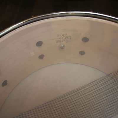 Pork Pie USA Custom Maple Snare Drum 14x6.5 in. - Brandied Peach w/ Mahogany Stripe image 7