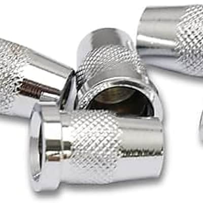 Guitar String Mounting Ferrules Through Body Mounts String Caps for Tele Strat Style Electric Guitar Parts Replacement Set of 6Pcs (Chrome) image 2