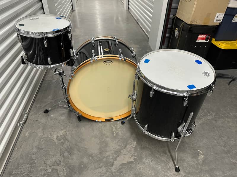 Gretsch Broadcaster 2016 - Black and gold sparkle image 1