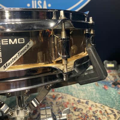 Remo - 3.5x13" Master-Touch Brass Piccolo Snare 1990's - Brass Wrap image 7