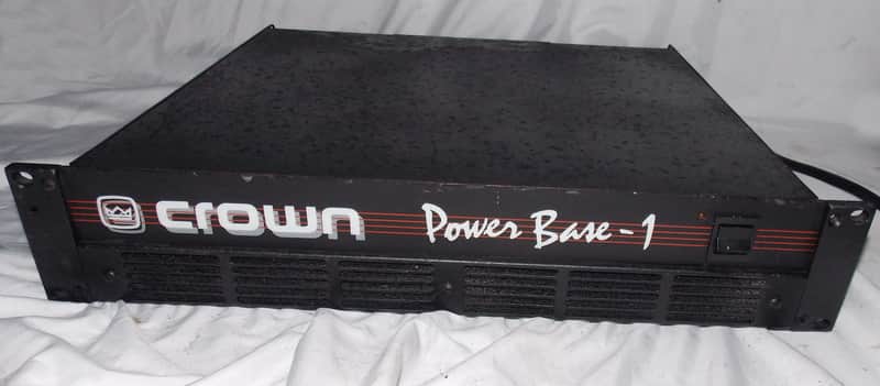 Crown Power Base 1 2-Channel Power Amplifier 1990s - Black image 1