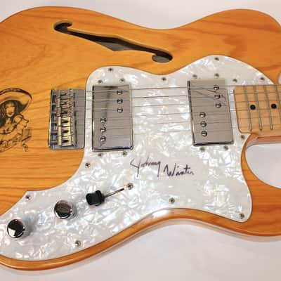 Fender Japan TN72-85 '72 Telecaster Thinline • 1997 • CIJ • Crafted in Japan • Johnnie Winter Autograph • Natural • OHC image 4