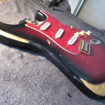 Reliced Fender style Strat sunburst loaded body Sunburst loaded body unknown  - Sunburst image 2
