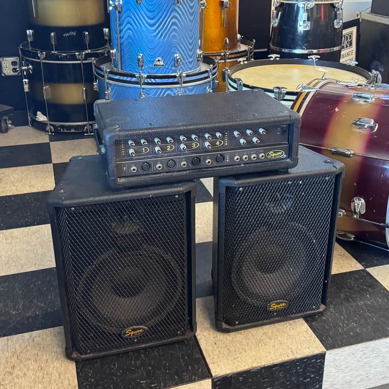 Squier Model Four Powered Mixer with matching speakers image 1