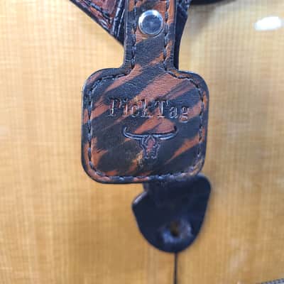 Bayou Outlaw™ Handcrafted Full-Grain Leather Guitar Strap with Genuine Louisiana Alligator image 7
