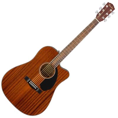 Fender CD-60SCE All Mahogany Dreadnought Acoustic Guitar image 2