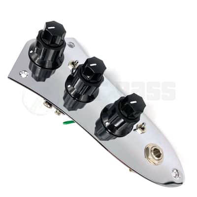 John East J Retro Bass Preamp for Jazz Bass - Chrome w/Fender Style Knobs image 1