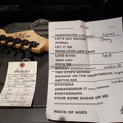 Jackson USA Custom Shop Def Leppard Tour Played Phil Collen Hand-Painted Splatter Signed Guitar PC1 image 5