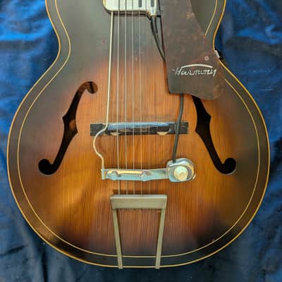 Harmony H1215 Archtone 1944 - 1971 - Dark Brown Sunburst WITH Dearmond pickup image 3