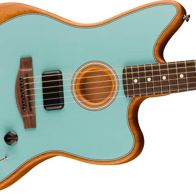 Fender Acoustasonic Player Jazzmaster Rosewood FB Ice Blue with Bag image 4