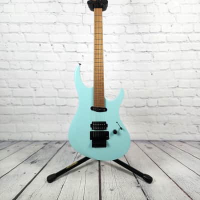 Balaguer Select Diablo Retro 27 6 String Electric Guitar Gloss Cerulean Blue Floyd image 1