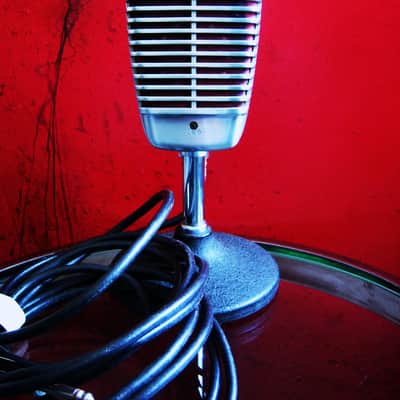 Vintage 1950's Shure 51 dynamic omni-directional microphone multi Z w cable Nat King Cole image 1