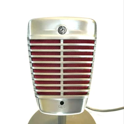Beautiful Vintage 1960’s Art Deco Shure 51 “Sonodyne” Microphone w/ Stand & Cable-Nat King Cole Mic image 2