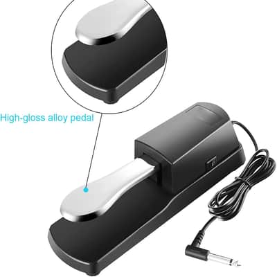 Sustain Pedal, Professional Damper Foot Pedal, Universal Piano Foot Pedal for Piano Midi Electronic Keyboards image 2