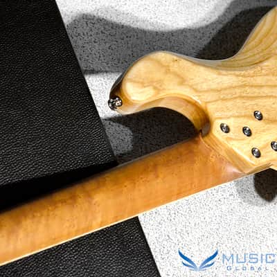 Lakland US Custom 55-94 Standard - Natural w/Roasted Birdseye Maple Neck, Birdseye Maple FB image 6