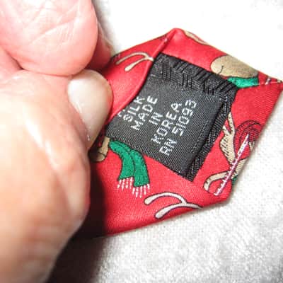 Holiday Traditions Christmas Reindeer Guitar Playing Design Necktie Top Quality Red image 6