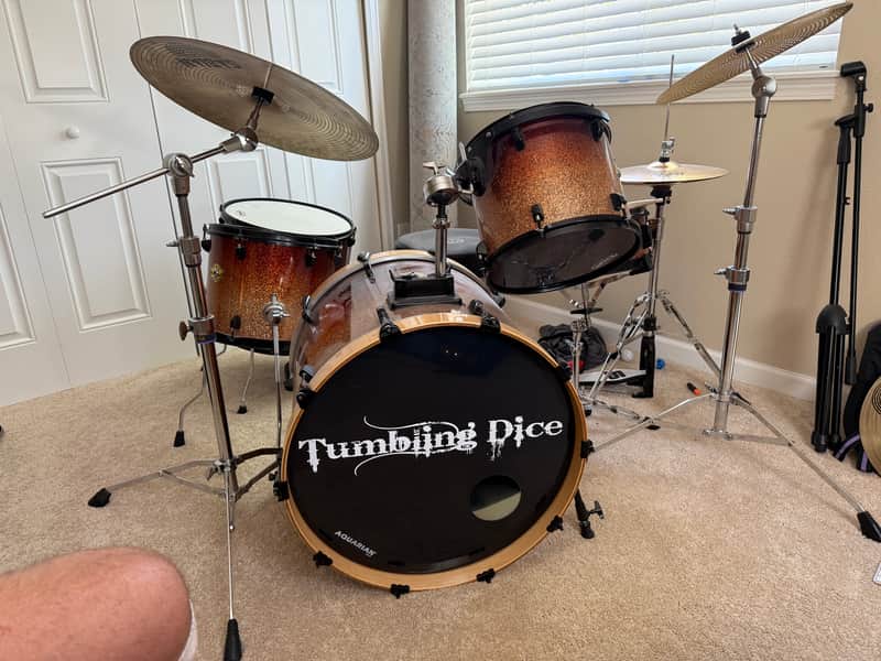 Peace  DNA Drum Kit- Orange Fade Sparkle image 1