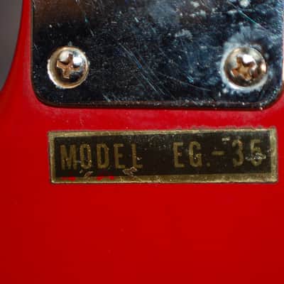 1960's Victor Model EG-35 Dual Pickup Mirror'd Pickguard Pro Setup RED image 11