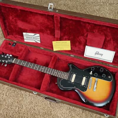 Video! Rare Logo "Sonex By Gibson" Gibson Sonex-180 Deluxe - w/ Original Case + Vintage Tags image 3