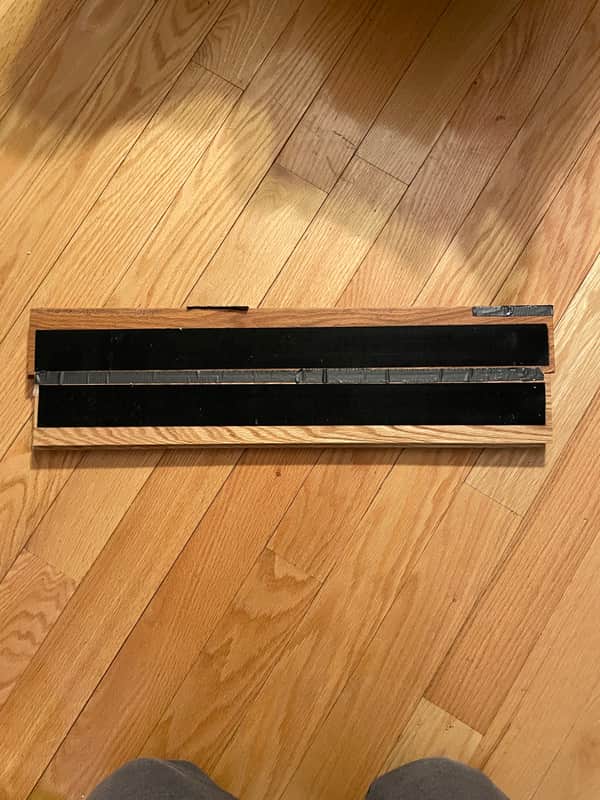 Pedalboard  Custom Made Pedalboard 2ft long.  Hardwood image 1