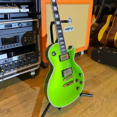 Gibson Custom Shop Made 2 Measure Les Paul Custom w/ Ebony Fingerboard Gloss Gecko Green Sparkle image 6