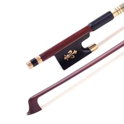 4/4 Violin Bow – Brazilwood Stick with Natural Mongolian Horsehair, Gold or Silver Mount image 5